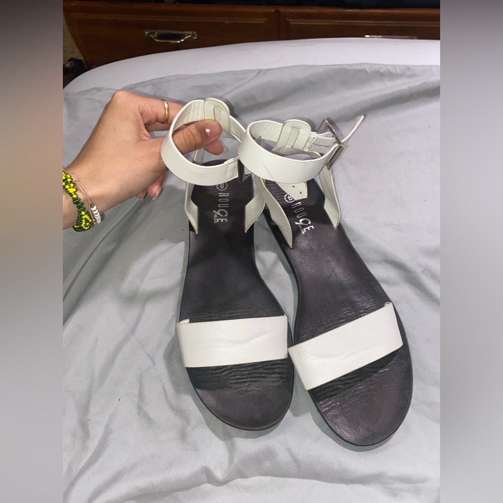White sandals